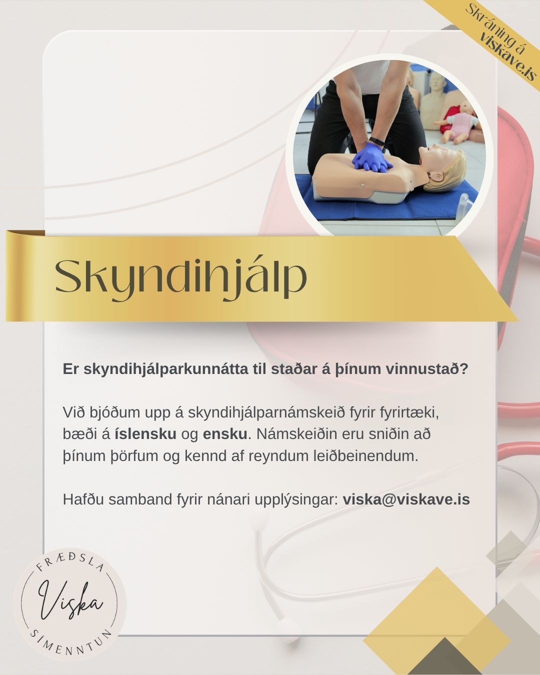 Auglýsingar 2026 (23) Skyndihjálparnámskeið - Image 1