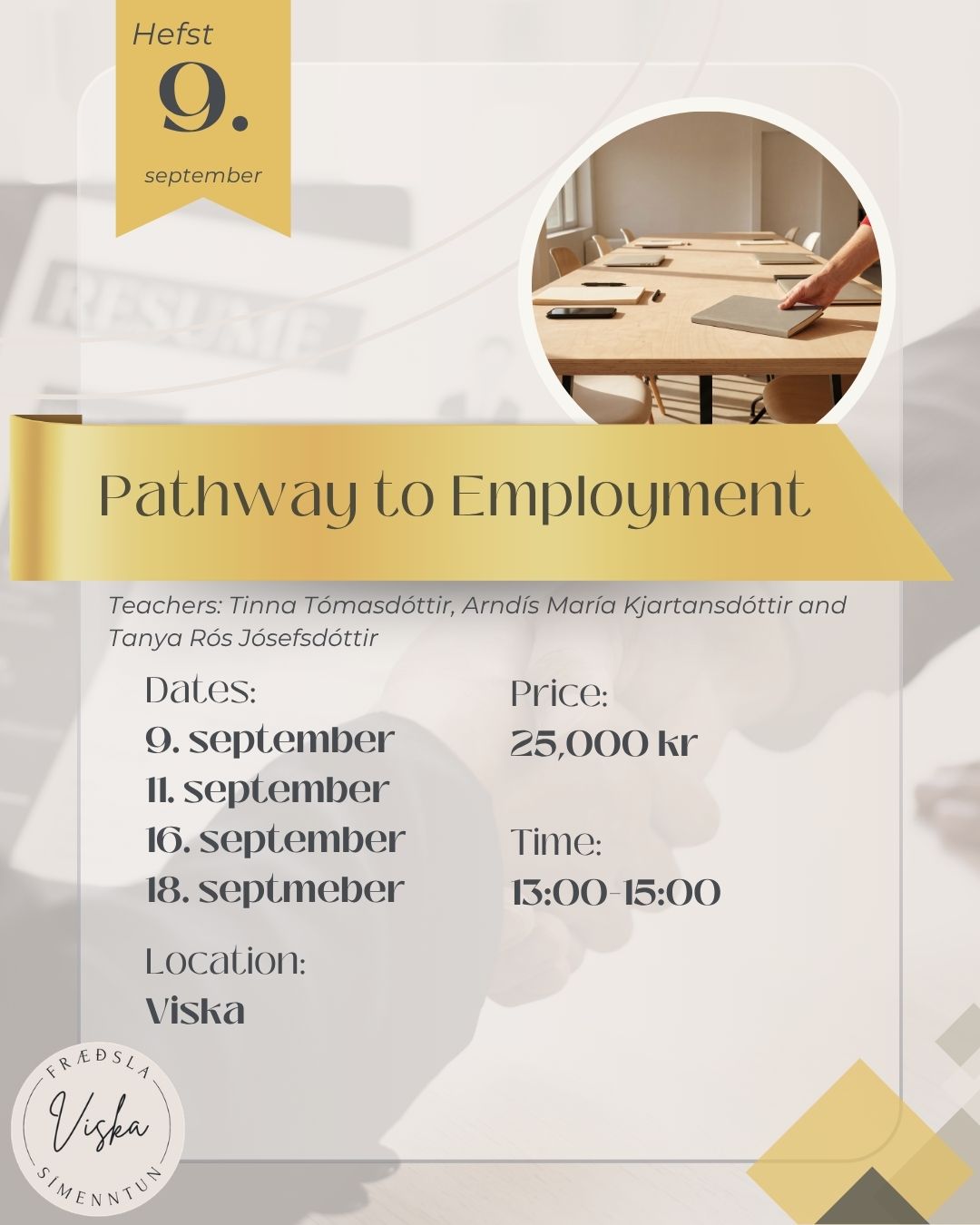 Auglýsingar 2026 (25) Pathway to employment - Image 1